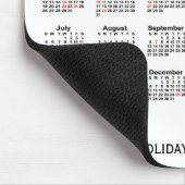 2026-2027 weißer 2-jähriger Feiertags-Kalender Mousepad (Ecke)