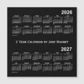 2026-2027 weißer 2-jähriger Neonkalender durch Magnetkarte (Vorderseite)