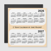 2026-2027 Weißer Jahr-2-Kalender von Janz Magnet