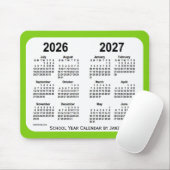 2026-2027 Yellow Green School Calendar von Janz Mousepad (Mit Mouse)