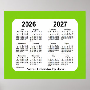 2026-2027 Yellow Green School Calendar von Janz Poster
