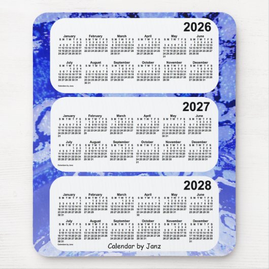 2026-2028 Blue Galaxy 3 Year Calendar by Janz Mousepad (Vorne)