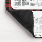 2026-2028 Roter Karierter Dreijahreskalender von J Mousepad (Ecke)