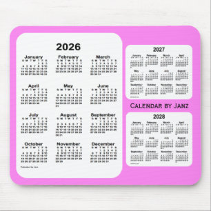 2026-2028 violetter 3-jähriger Kalender durch Janz Mousepad