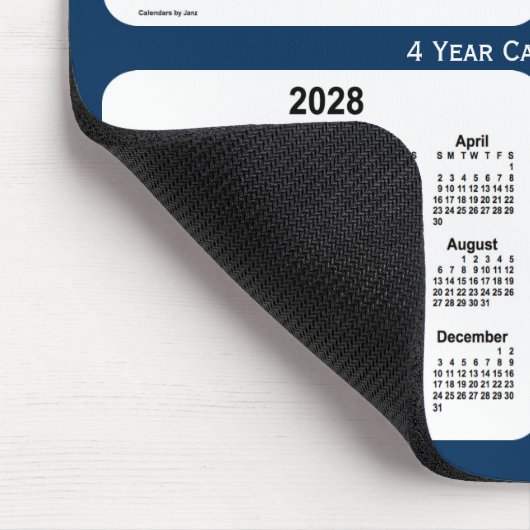 2026-2029 Polizeikasten Blue 4 Year Calendar by Ja Mousepad (Ecke)