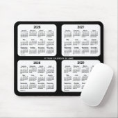 2026-2029 Schwarz-Weiß-Kalender von Janz Mousepad (Mit Mouse)