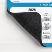 2026-2029 Steel Blue 4 Year Calendar by Janz Mousepad (Ecke)