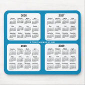 2026-2029 Steel Blue 4 Year Calendar by Janz Mousepad (Vorne)