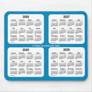 2026-2029 Steel Blue 4 Year Calendar by Janz Mousepad