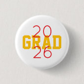 2026 ABITURIENT Individuelle Schulfarben Spaß Button (Vorderseite)