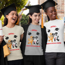 2026 Abschluss-Crew Süßer Cartoon-Hund