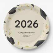 2026 Abschluss-Papierteller Pappteller (Vorderseite)