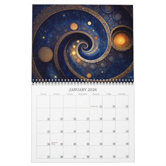 2026 Abstrakt Cosmos Surreal Space Art Kalender (Jan 2026)
