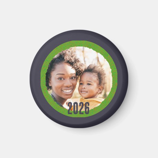 2026 Add Photo New Year Magnet (Vorne)