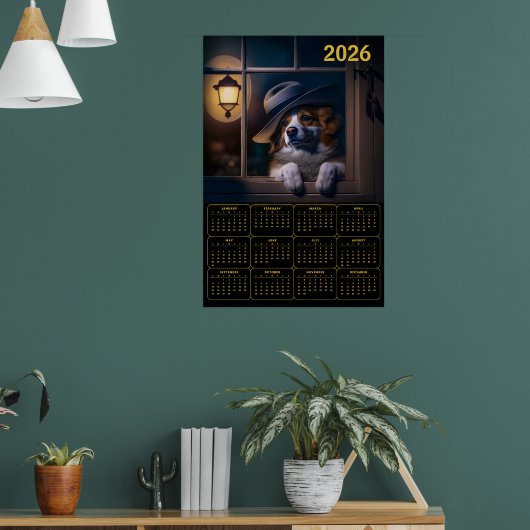 2026 AI‑Generated Australian Shepherd Calendar  Poster (Wohnzimmer 1)