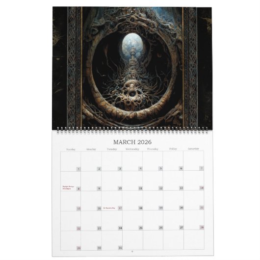 2026 Alien Architecture Surreal Art Calendar Kalender (Mär 2026)
