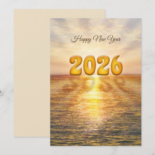 2026 am Horizont Feiertagskarte (Vorne/Hinten)