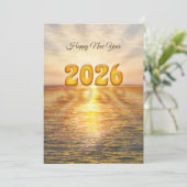 2026 am Horizont Feiertagskarte (Stehend Vorderseite)