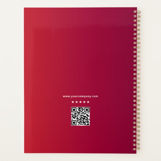 2026 America 250 Red Commemorative Logo & QR Code Planer (Rückseite)