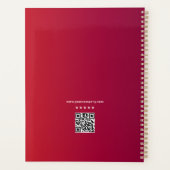 2026 America 250 Rotes Gedenk-Logo & QR-Code Planer (Rückseite)