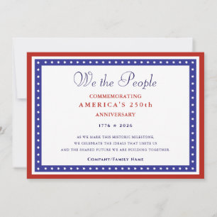 2026 Amerika 250 Formale patriotische US-Verfassun Feiertagskarte