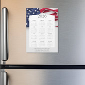 2026 Amerikanischer Flagge Patriotischer Mini-Kale Magnetkarte