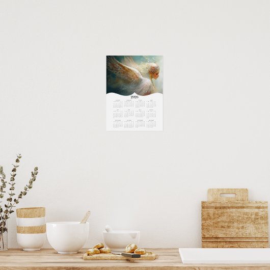 2026 Angel Volljähriger Mauerkalender Poster (Küche)
