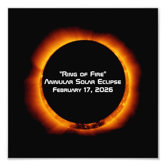2026 Annular Ring of Fire Solar Eclipse Fotodruck (Vorne)