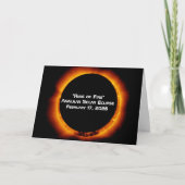 2026 Annular Ring of Fire Solar Eclipse Karte (Vorderseite)