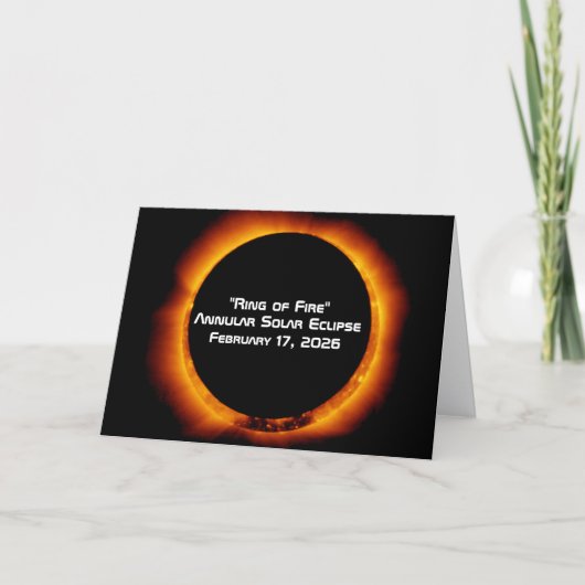 2026 Annular Ring of Fire Solar Eclipse Karte (Vorderseite)