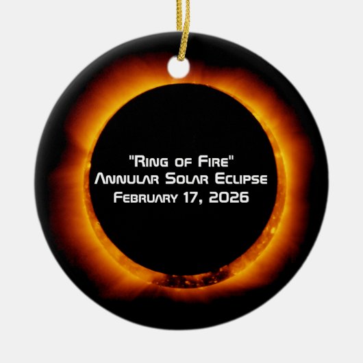 2026 Annular Ring of Fire Solar Eclipse Keramik Ornament (Vorne)