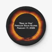 2026 Annular Ring of Fire Solar Eclipse Pappteller (Vorderseite)