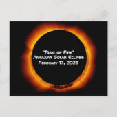 2026 Annular Ring of Fire Solar Eclipse Postkarte (Vorderseite)