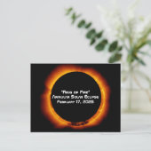 2026 Annular Ring of Fire Solar Eclipse Postkarte (Stehend Vorderseite)