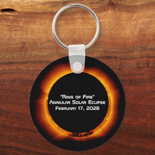 2026 Annular Ring of Fire Solar Eclipse Schlüsselanhänger (Rückseite)