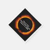 2026 Annular Ring of Fire Solar Eclipse Serviette (Ecke)