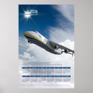 2026 Antonov An-225 Mrija Gedenkposter-Kalender Poster