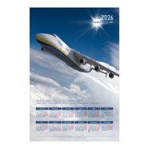 2026 Antonov An-225 Mrija Gedenkposter-Kalender