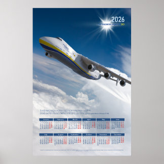 2026 Antonov An-225 Mrija Gedenkposter-Kalender Poster
