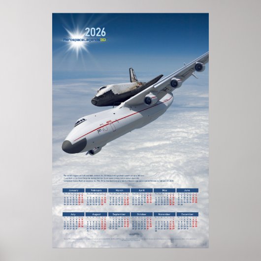 2026 Antonow An-225 "Mrija"-Tributkalender Poster (Vorne)