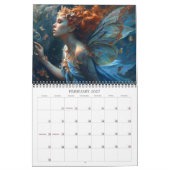 2026 Auf bemalten Flügeln 2 Fairies Angels Fantasy Kalender (Feb 2027)