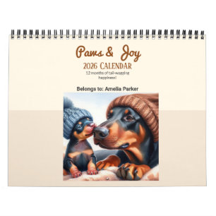 2026 Benutzerdefinierter Hundekalender Wandkunst – Kalender
