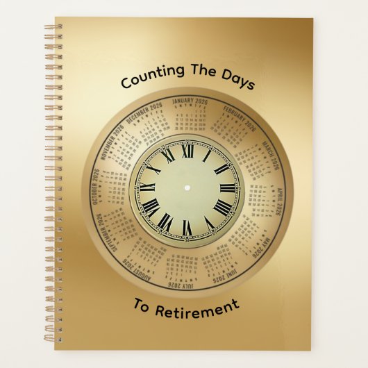 2026 Berechnung des Ruhestands im Days Journal Planer (Vorderseite)