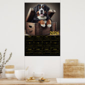 2026 Berner Sennenhund-Kalender Poster (Küche)