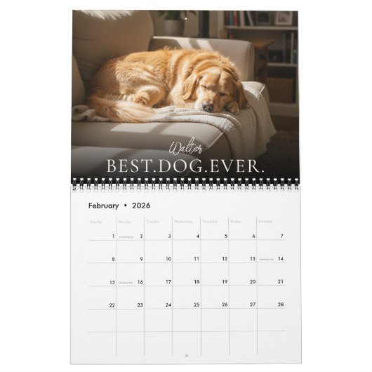 2026 Best Dog Ever Create Your Own Photo Pet Kalender (Feb 2026)