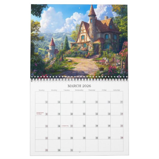 2026 Bezauberter Fantasiekalender von Hideaways Kalender (Mär 2026)