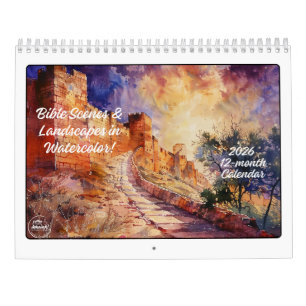 2026 Bibelszenen & Landschaften 12 Monate Kalender