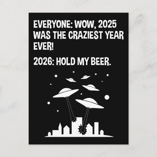 2026 Bier halten Postkarte (Vorderseite)