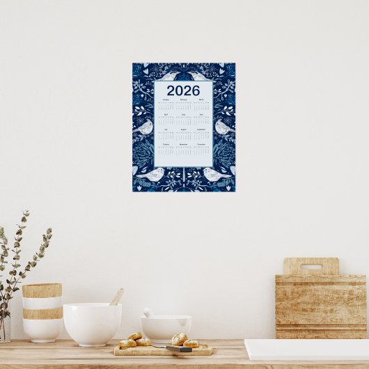 2026 Birds Calendar Poster (Küche)
