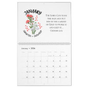 2026 BIRTH MONTH FLOWERS Christian Bible Verse Kalender (Jan 2026)